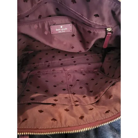 Kate Spade Red Polka Dot Tote Bag. - Picture 9 of 12